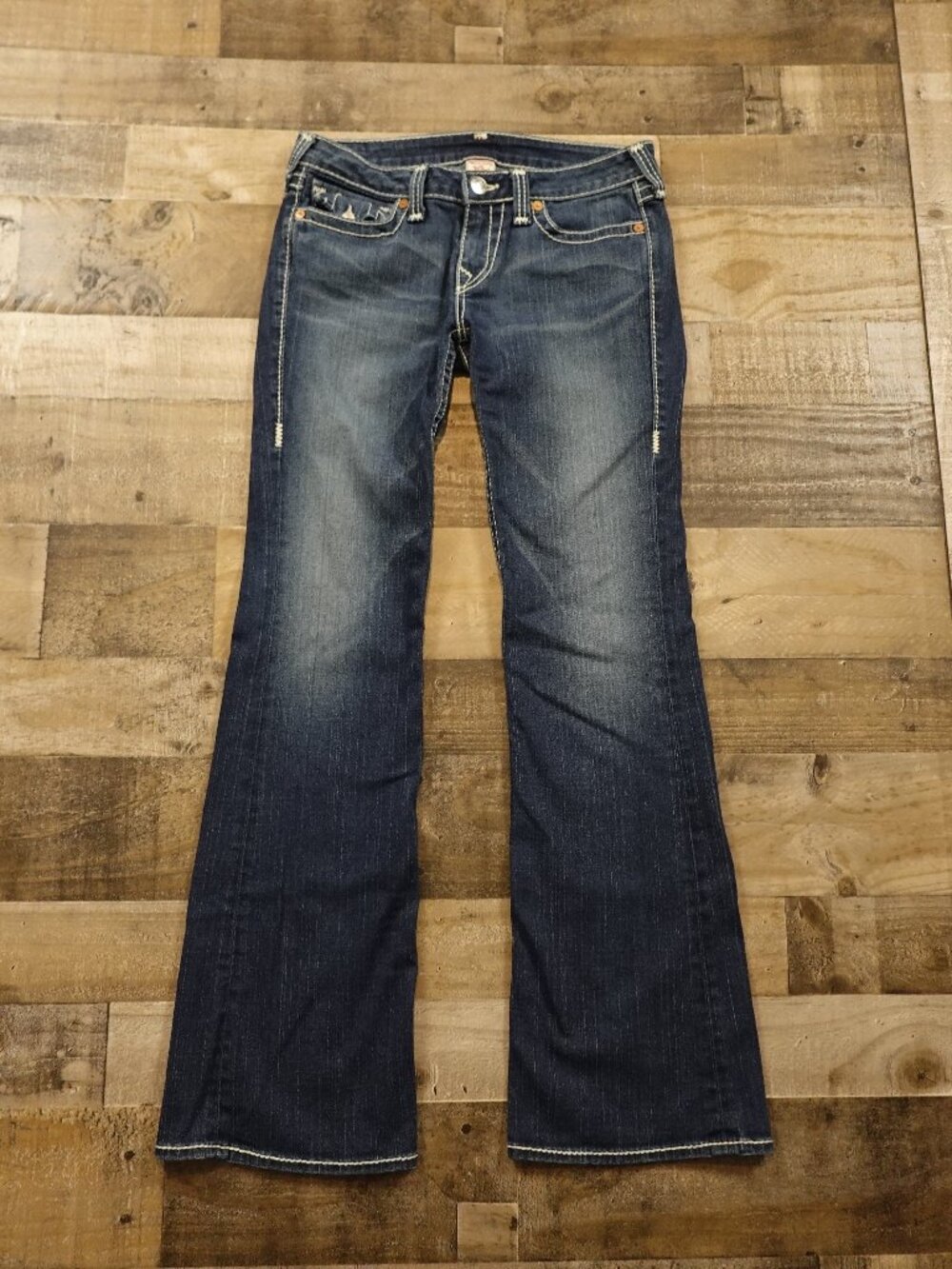 True Religion Becky Bootcut Jeans Women’s 31 Dark Wash Made USA Y2K 33" Inseam